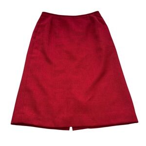 Le Suit Red Midi Skirt